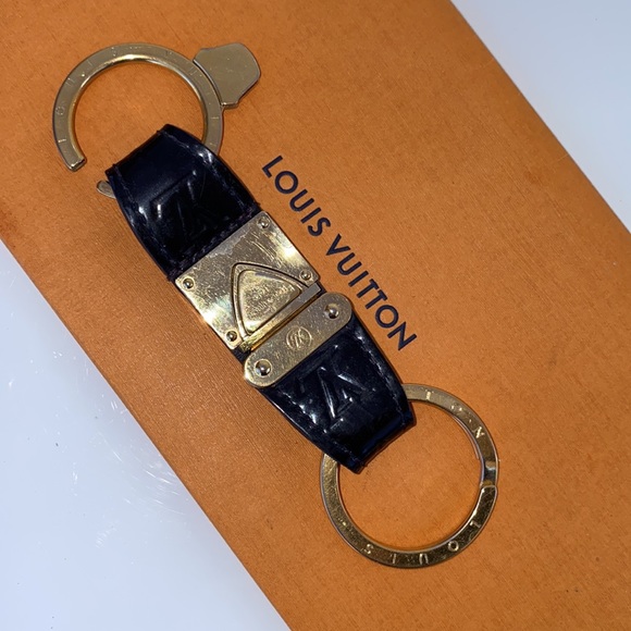 Authentic Louis Vuitton Key Chain/ Holder Vernis Black Enameled Leather Unisex - Picture 6 of 12